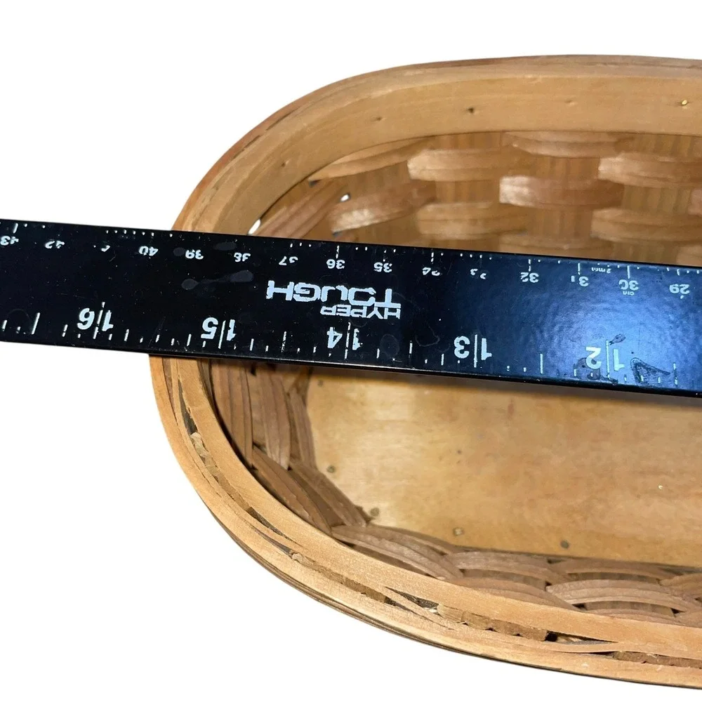 Vintage Long Wicker Bread Basket 15.5